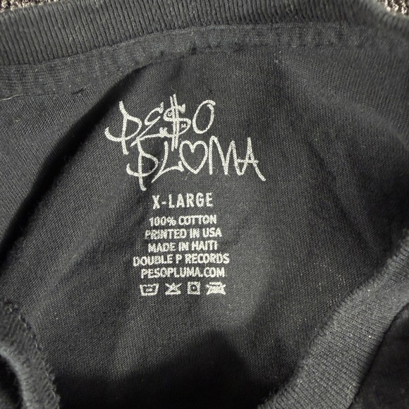 Peso Pluma Tour 2023 Black Graphic T-Shirt Mens XL Corridos Tumbados Concert Tee - Picture 4 of 4